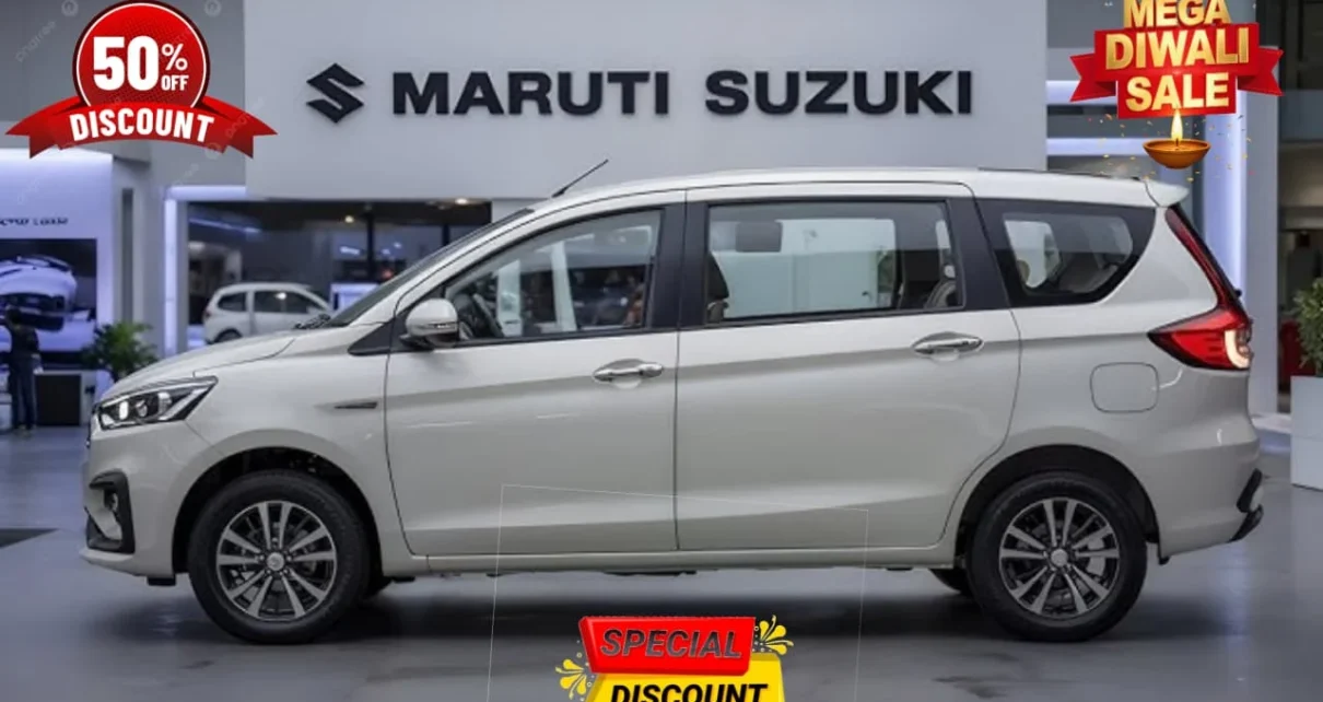 Diwali Dhamaka! Maruti Suzuki Ertiga 2025 – Premium Comfort, Stylish Design & Massive 40% Discount at ₹1.13 Lakh!