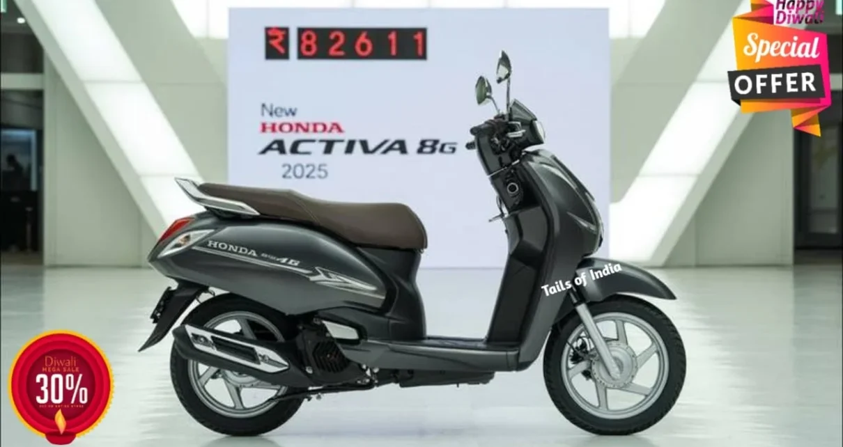 New Honda Activa 8G 2025 – 80 KM/L Mileage, Bluetooth Display & Smart Key at Just ₹1,500 EMI!