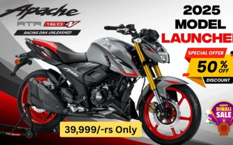 Diwali Dhamaka: TVS Apache RTR 2025 – 125cc Engine, 75 KM/L Mileage & 50% Off at ₹49,999!